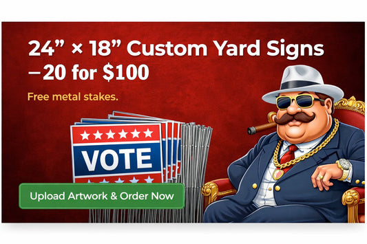 24×18 Full-Color UV Printed Yard Signs