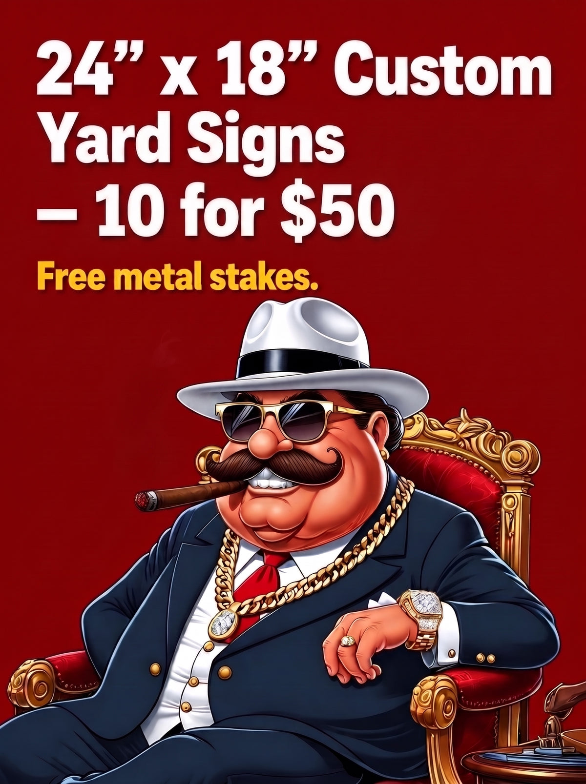 24×18 Full-Color UV Printed Yard Signs